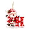 2D Acrylic Christmas Hanging Ornament with Scarf Letter Design for Holiday Tree Decor