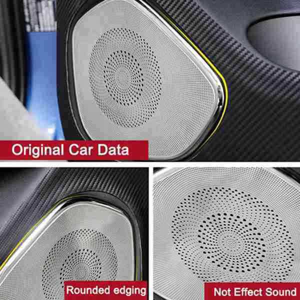 4-Piece Stainless Steel Speaker Covers for 2018-2020 Volvo XC60 Doors