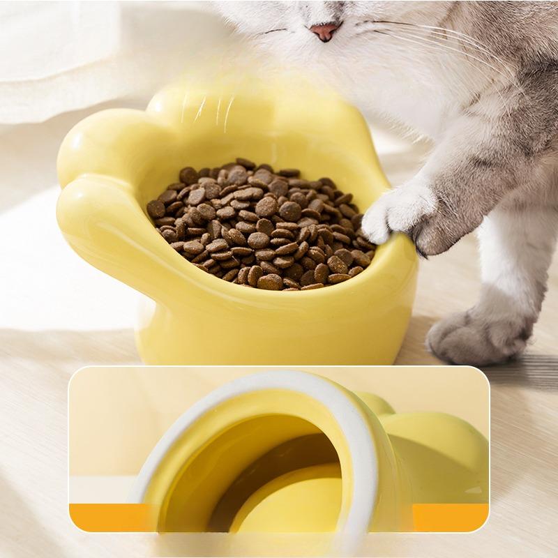 Cat Cute Cute Cartoon Simple Cat Claw Cat Bowl Small and Medium-sized Dog Bowl Feeding Drinking Bowl Pet Bowl Supplies