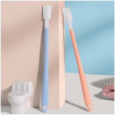 Disposable Toilet Brush with Long Handle, Bathroom Cleaning Brush for Deep Cleaning, No Dead Corners