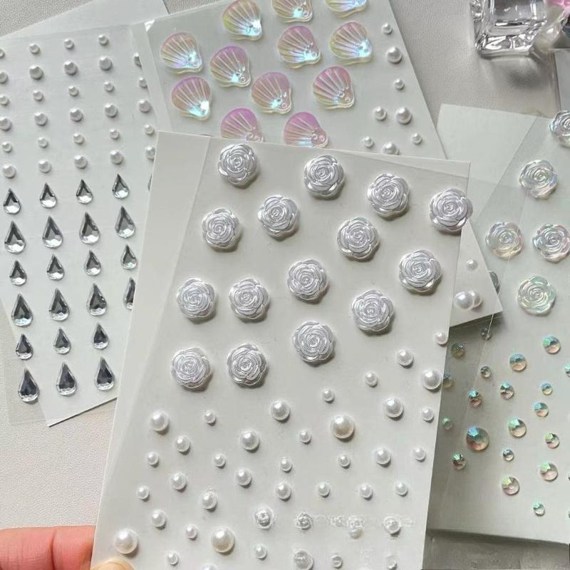 Neue Strass-Schmetterlings-Gesichtsaufkleber mit Perlen, temporäre Tattoo-Aufkleber, langlebig, wasserdicht, Glitzer-Lidschatten, Körper für Festival-Make-up