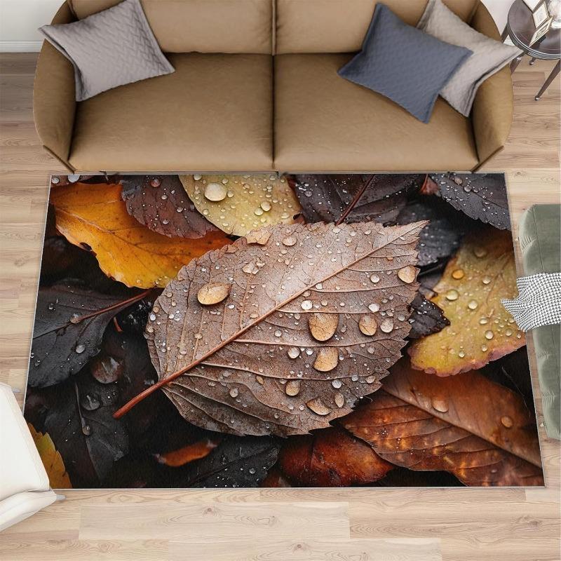 Tropical Flower Living Room Rug Bohemian Home Decor Carpet Absorbent Non-Slip Indoor Outdoor Decor Mat for Bedroom Hallway