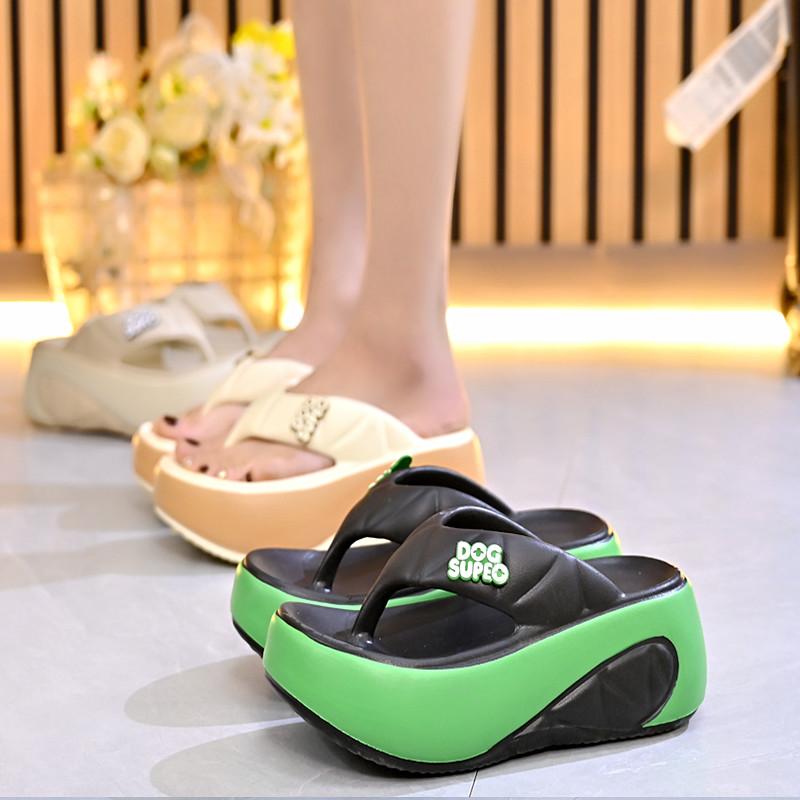 Fashion Shoes Slippers Casual Slides Rubber Flip Flops Platform Slipers Women Shale Female Beach Multicolored Sandals Luxury Hawaiian So