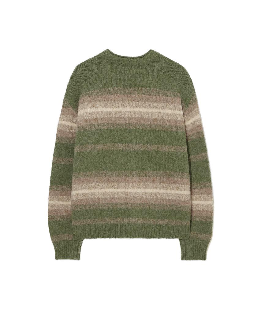 Covernat Gradient Stripe Cardigan Green