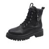 Thick-soled British Martin Boots Women's 2025 New Autumn and Winter Small Man Height Increase Black Lace-up Short Boots