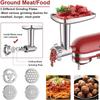 Multifunctional Food Processing Attachment Sausage Filling Tubes Grinding Plates Meat Grinder Attachment for Mixers