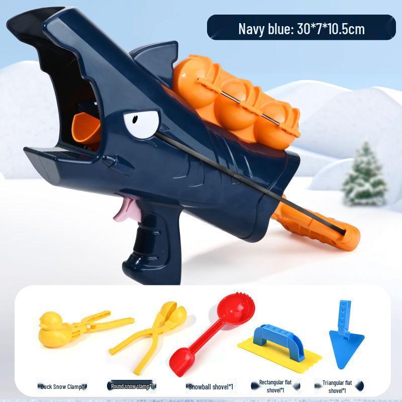 Outdoor Shark Snowball Launcher & Clip Set for Kids