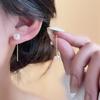 Silver Needle Natural Pearl Tassel Luxury Earrings for Women