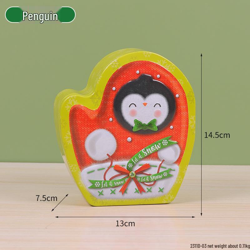 Christmas Gingerbread Man & Santa Claus Tin Cookie and Candy Storage Box