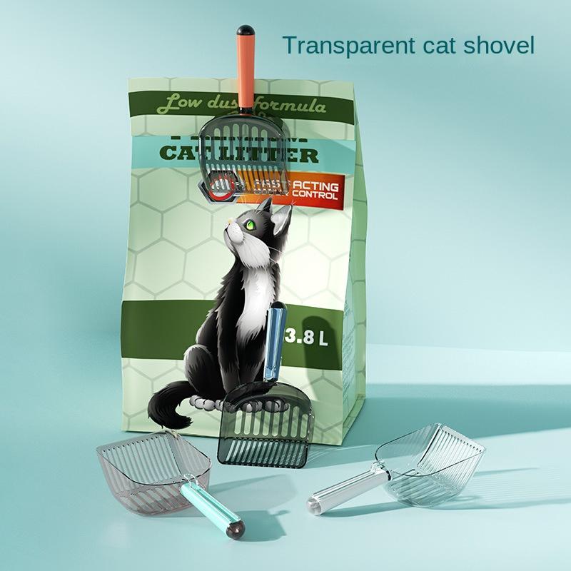Cat Litter Scoop Plastic Cat Litter Shovel with Base Self Cleaning Cat Litter Box Shovel Kitten Toilet Clean Tools Cat Supplies