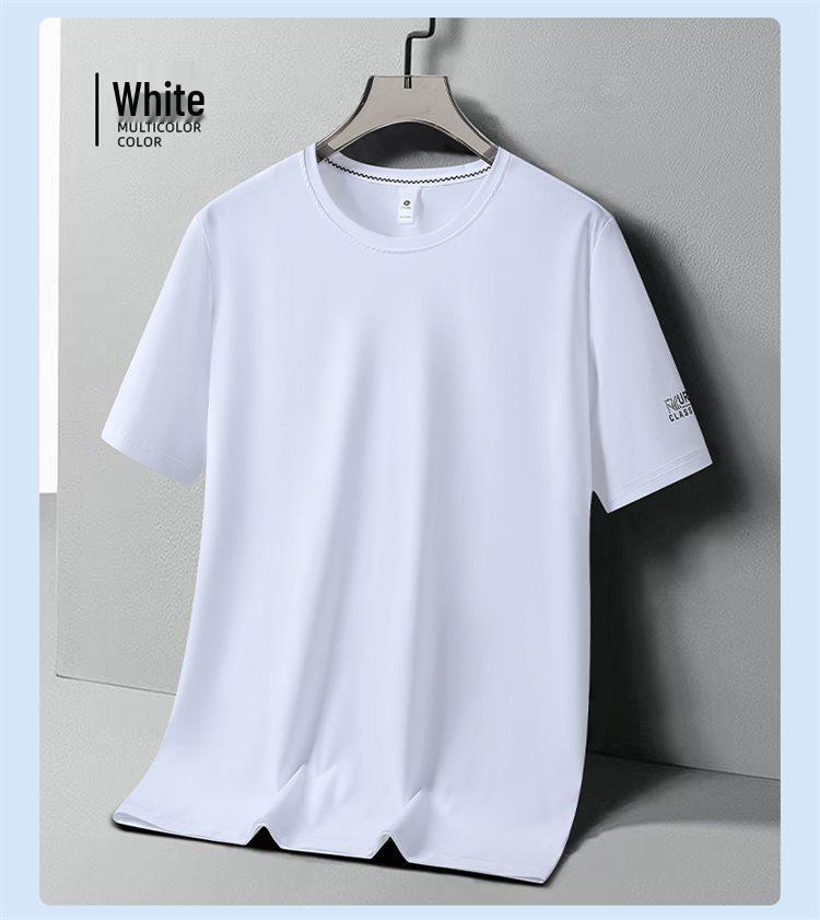 Men s 2026 Quick-Dry Ice Silk T-Shirt for Outdoor Fitness & Basketball XL