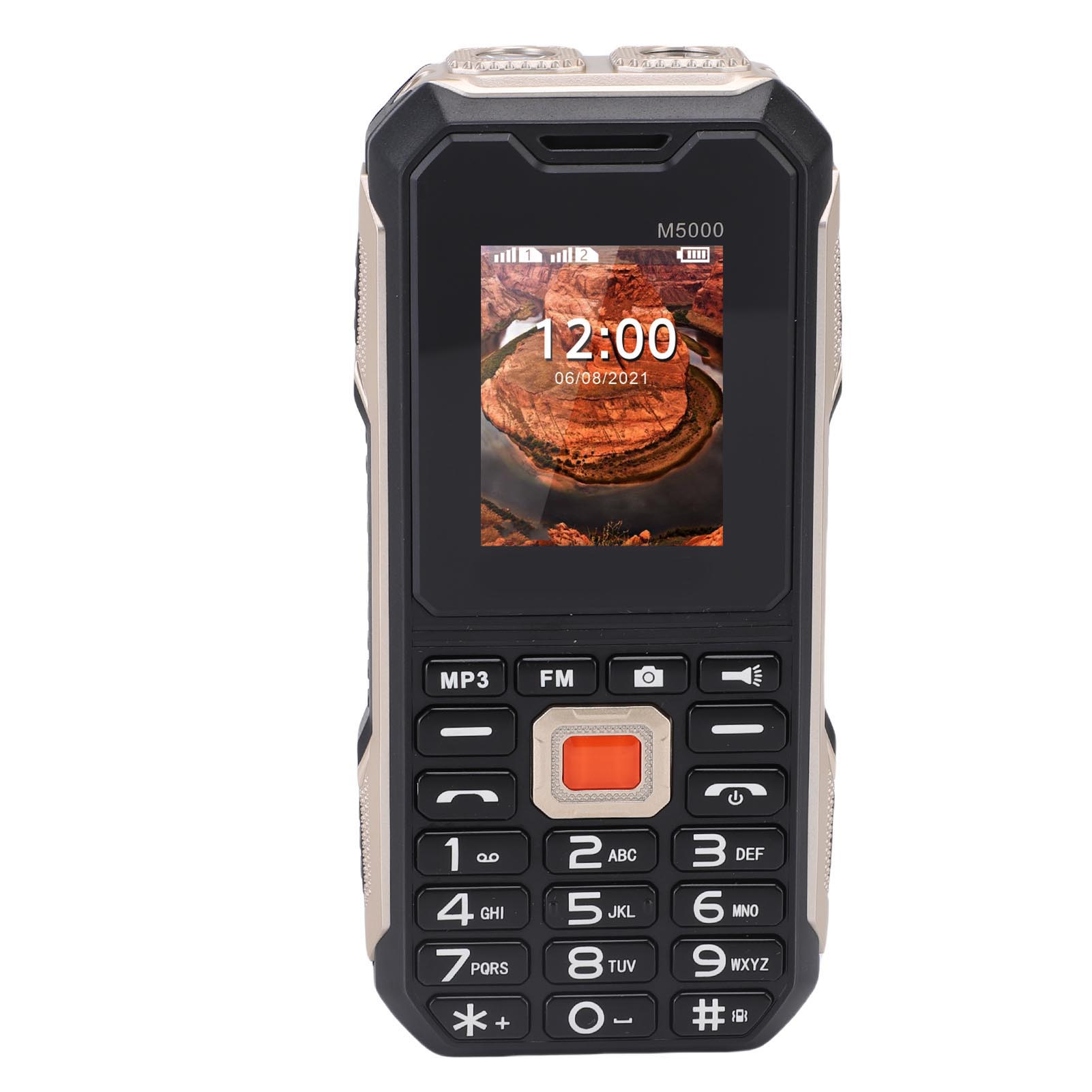 

GSM Unlocked Big Key Cell Phone 2G Loud Volume 1.8 Inch Large Screen Dual SIM Easy To Use Mobile Phone with 6800mAh EU Version чёрный