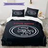 Individueller Name, San Francisco 49ers Muster Bettwäsche Heimdekoration Geburtstagsgeschenk ( 1 Bettbezug + 2 Kissenbezüge, ohne Füllung),Fanartikel.