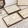 Multi-Compartment Wooden Jewelry Display Tray Velvet Lining Pendant Display Plate  Show Case Props