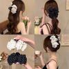 Elegant Large Polka Dot Claw Clip, Cloud-Shaped Hair Claw With Bow For Half-Up Hairstyles, Premium Back Hair Clip
