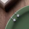 Sterling Silver Zirconia Stud Earrings for Women - Elegant High-End Dangle Design, Versatile for Commuting.
