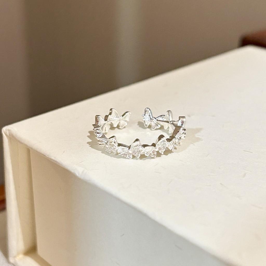 Unique Colorful Enamel Butterfly Knot Ring For Women Trendy Luxury Jewelry