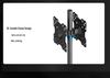 Dual Monitor Stand for 24/27/32/43 inch Screens with Perforated Desktop, Height Adjustment, and 360° Rotation