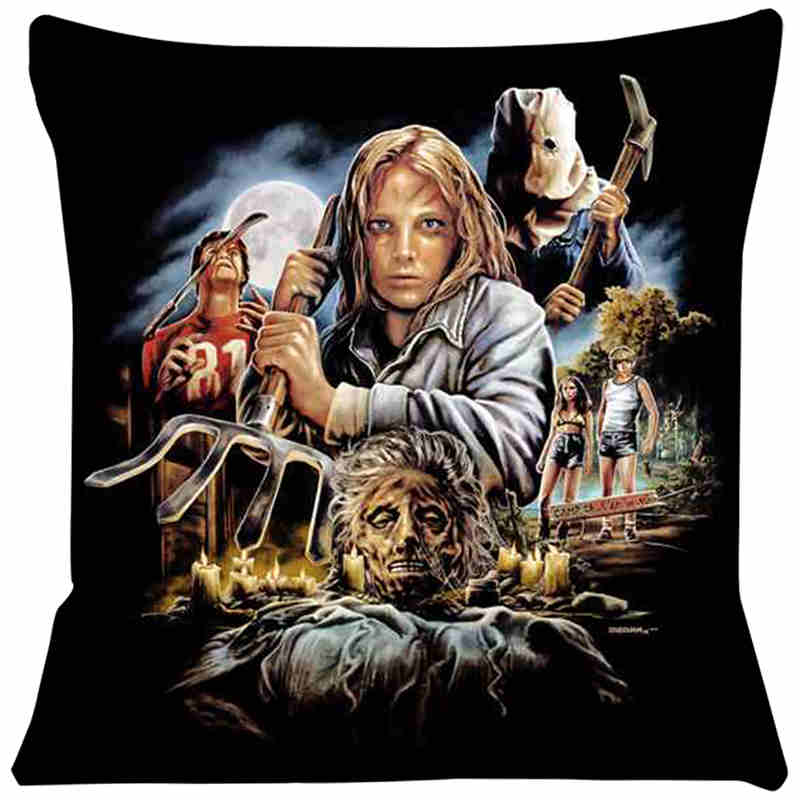 Super Soft Cushion Cover Horror Movie 45X45 Pillow for chairs Home Decorative cushions for sofa Throw Pillow Cover SJ217