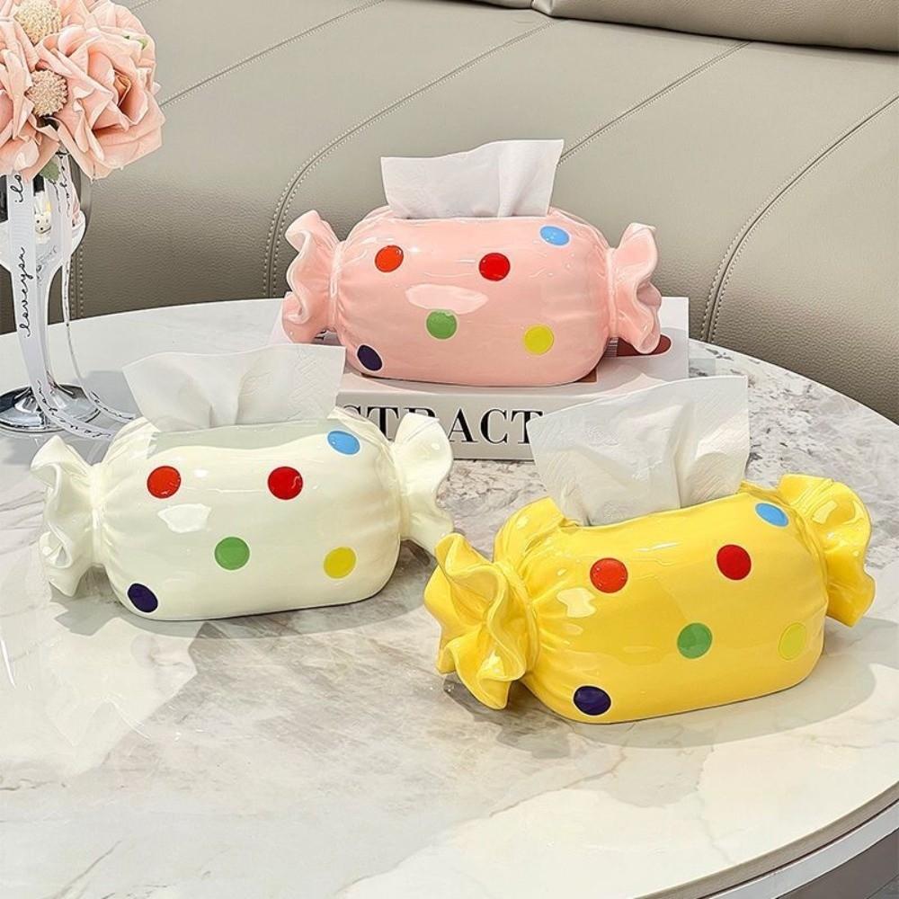 Modern Candy Tissue Box Polka Dot Tissue Storage Storage Box Napkin Box Dining Table