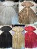 Elegant 2026 French Lace Crochet Patchwork Waist-Cinching Tie Court Style Dress