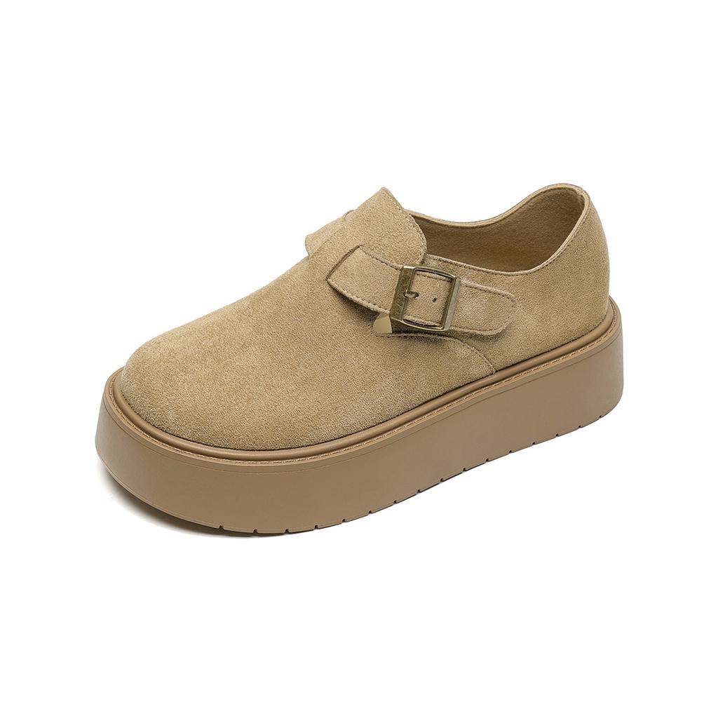 Small Man, Thick Soles, Velvet Heightened Warm Cotton Shoes, Wool Single Shoes Women