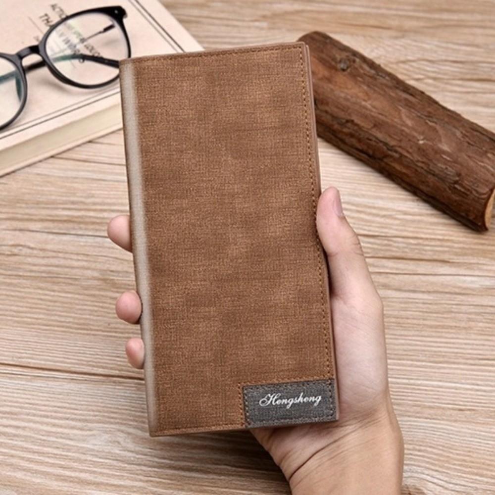 Large Capacity Business Clutch Bag Elegant ID Card Holder Fashion Male Long Zipper Wallet Gift