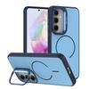 KEYSION Matte Skin Feel Lens Stand Phone Case for Samsung A55 5G A35 A25 A15 4G Magnetic Shockproof Back Cover for Galaxy A05S
