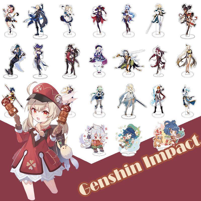 Genshin Impact Barbatos Keqing Barbara Hutao Acrylic Figure Stand Ideal For Decor