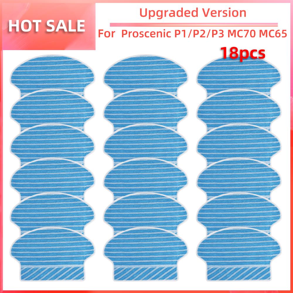 For Proscenic P1 P2 P3 MC70 MC65 Robot Cleaner Vacuum Side Brush HEPA Filter Mop Pad Accessories Replacement Attachment Parts
