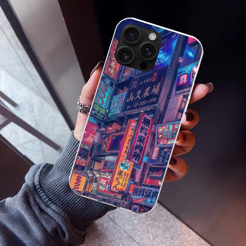 

Anime Aesthetic Scenery Phone Case For iPhone 17 Air 16 15 Pro Max 14 Plus 13 Mini 12 11 Cover 7 8 SE Silicone Shell Print Funda iPhone 16 Pro Max