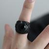 Retro Titanium Army Personalized Finger Ring