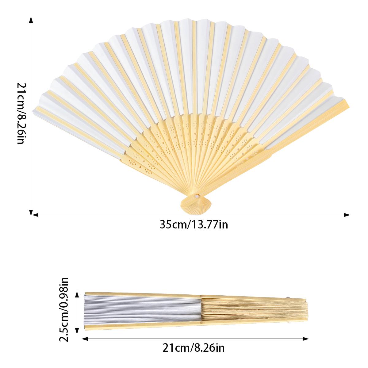 

5 шт. веер из бамбуковой бумаги, белый складной веер, свадебные подарки для гостей, украшение на день рождения, детская картина своими руками