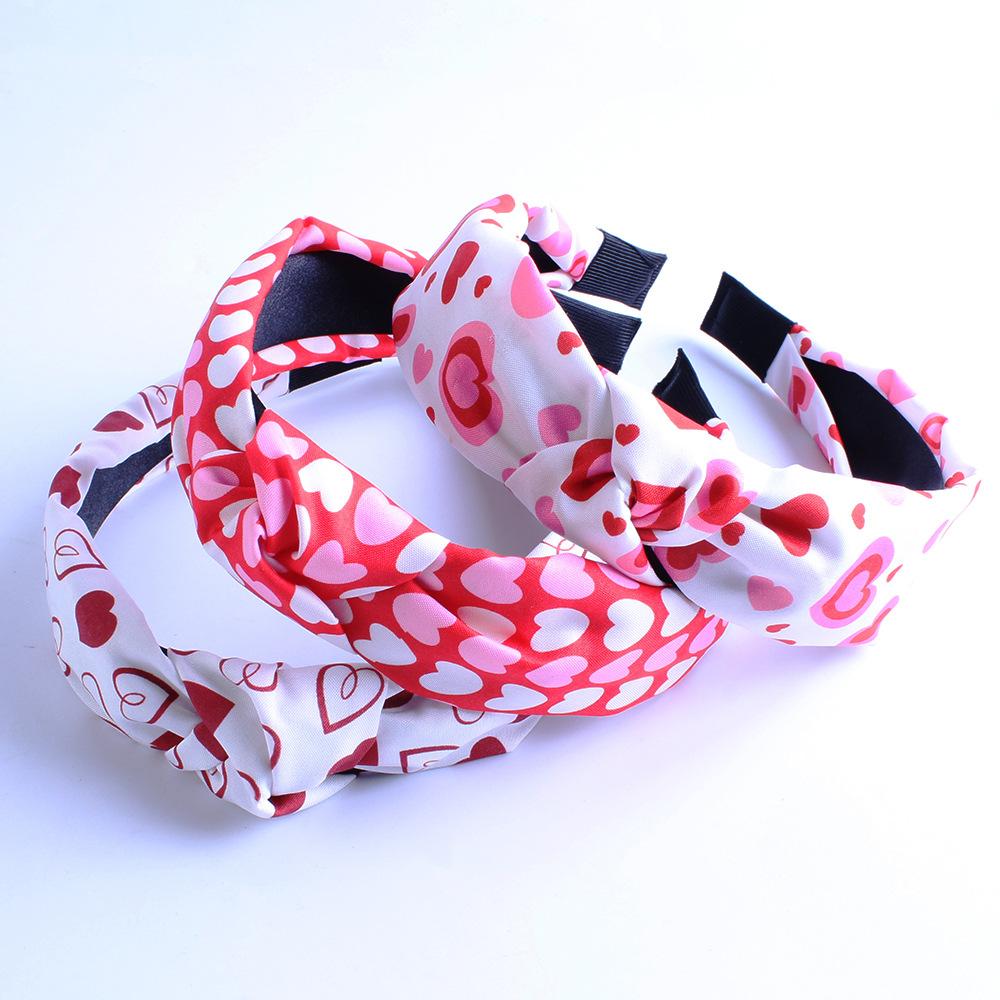 Valentine's Day Hair Bands Knot Printed Women