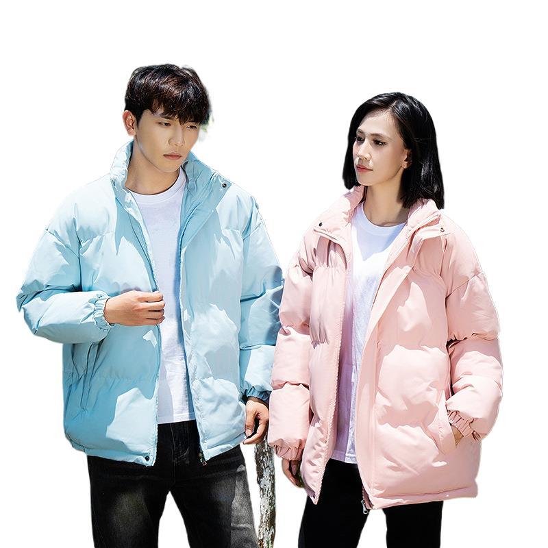 Autumn and Winter New Couple Cotton-padded Clothes Men's Stand-up Collar Bread Clothes Thickened Cotton-padded Jackets Student Cotton-padded Jackets
