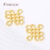 2/4/6Pcs 18K Gold Plated Chinese Knot Charms Connectors,High-quality Earring Links For Earrings Necklace Making DIY Accessories