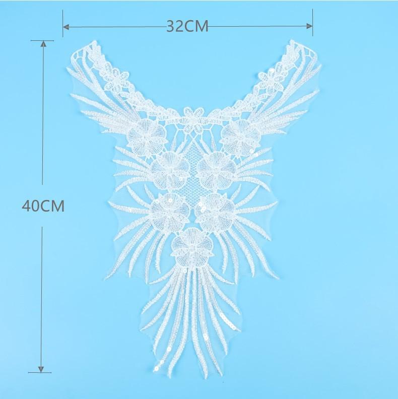 

Collar Flower Bead Embroidery Heavy Industry Embroidery Beads Collar Flower Clothing Accessories Decorative Lace Clothing Accessories Lace Decoration C-4802