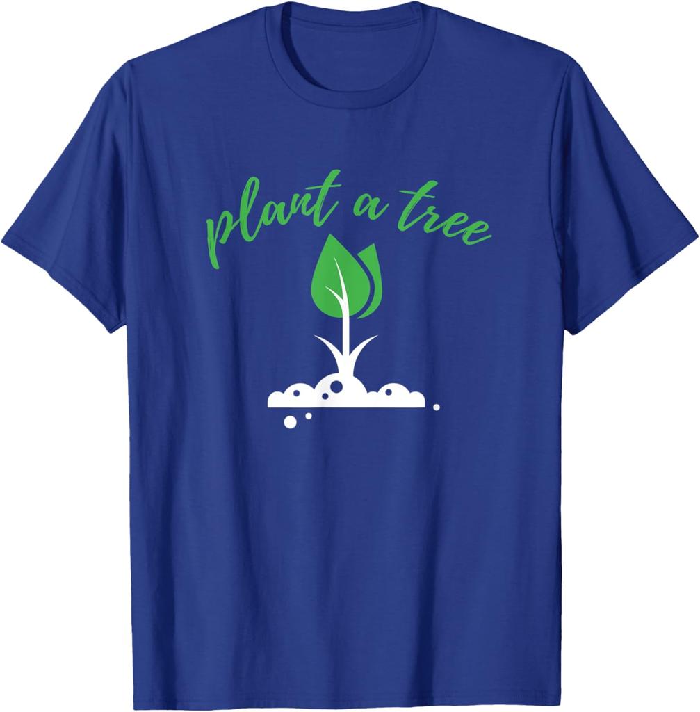 Plant A Tree Graphic Tee Earth Day Environmentalist Casual Cotton TShirt Gift
