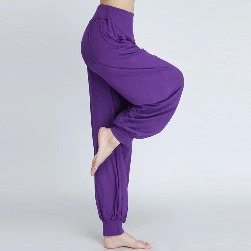 Spring Summer Women's Elastic Loose Casual Cotton Soft Yoga Sports Dance Pants Comfortable and Breathable
