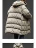 Herren Winter Mittellange Kapuzen Daunenjacke - High-End, Dick, Warm, 90% Weiße Entendaunen