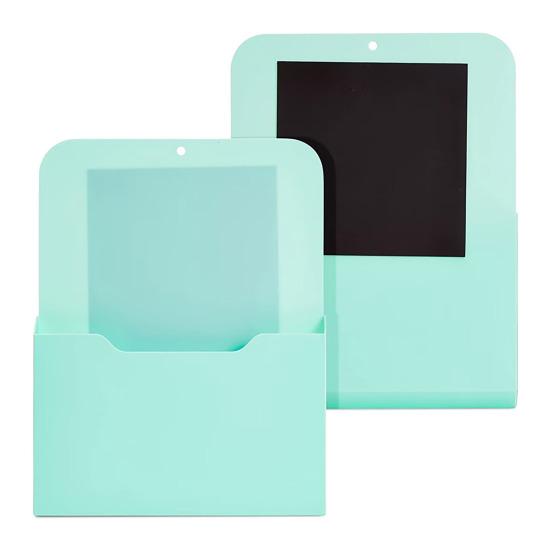 Magnetic File Holder Storage Box Solid Color Large Capacity Full Size Magnetic Pocket Wall Hanging File Organizer