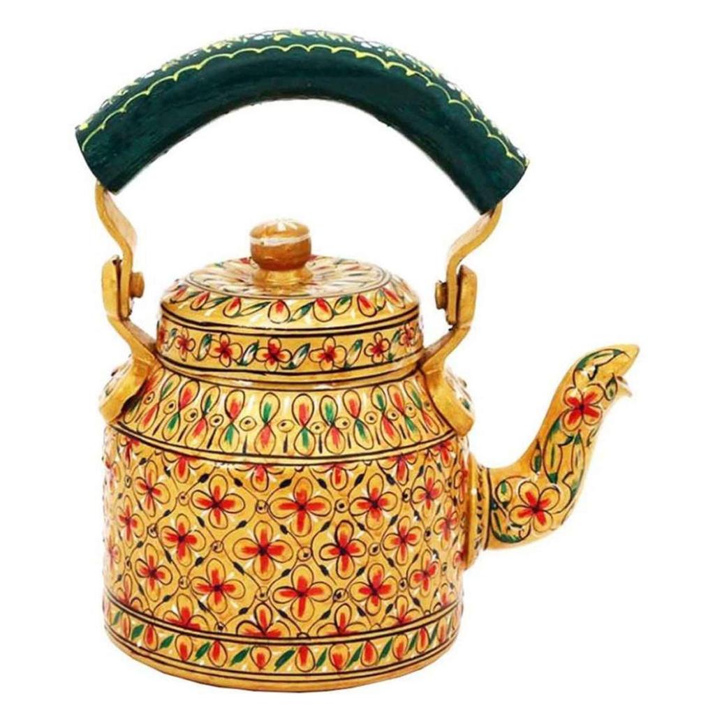 Ręcznie malowany wielokolorowy czajnik do herbaty