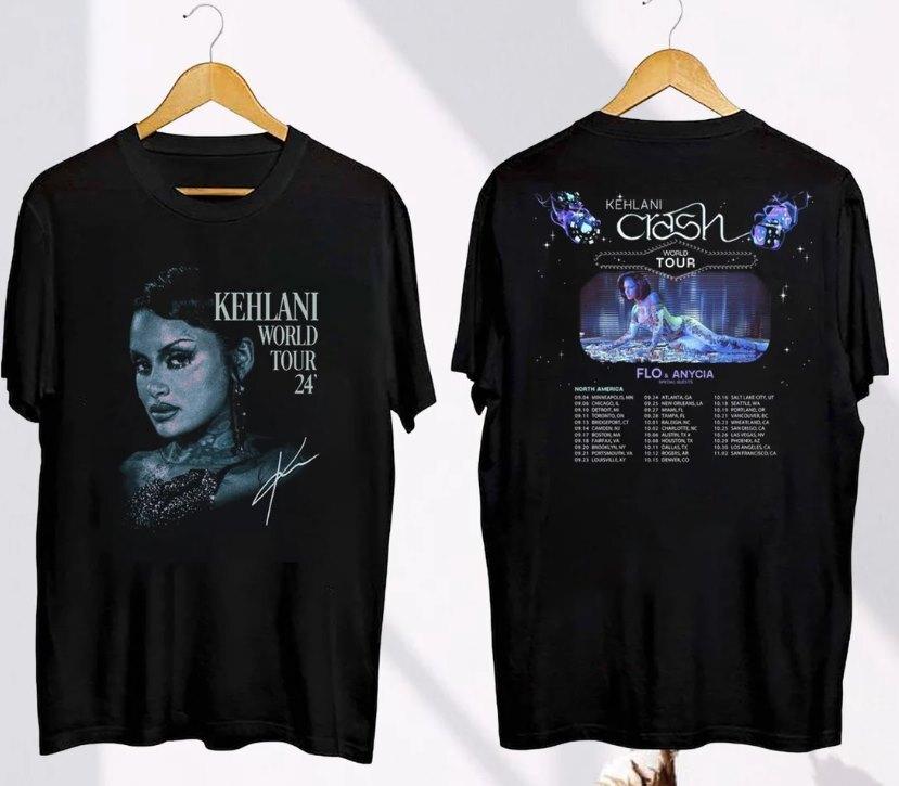 Kehlani 2026 Concert T-Shirt Kehlani Crash World Tour 2026 Shirt Kehlani Fan M