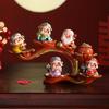 Five Blessings Wealth God Figurine: Lucky Gift for Office, Entrance, TV Cabinet, Shop Openings, or Housewarming.