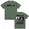 Rapper Anuel AA Rhlm 2 Album Tour Printed Tee Shirt Unisex Women Fashion Trend Hip Hop Pop Music Tshirt Pure Cotton Loose T Shirts