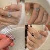 Elegant Adjustable Heart Shaped Zirconia Ring For Women Fashionable Fine Jewelry