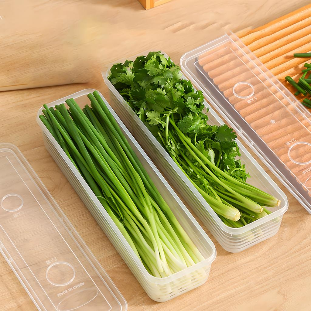 2/4/6pcs Food Vegetable Storage Containers - Refrigerator Storage Box - Durable Sealed Kitchen Storage Box, Kitchen Organizer
