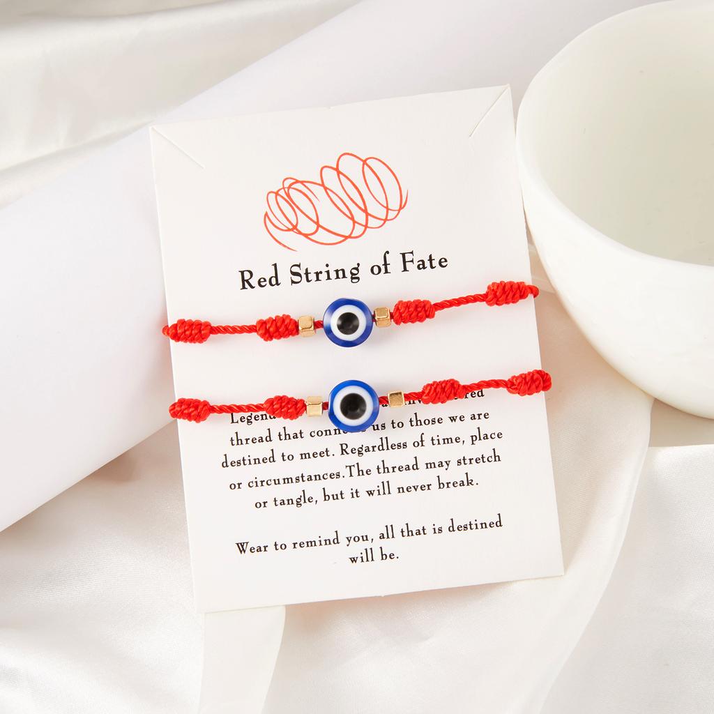 Handmade Braided Lucky 7 Knots Red String Bracelets For Women Men Turkish Blue Evil Eye Bracelet Friendship Couple Jewelry Gifts