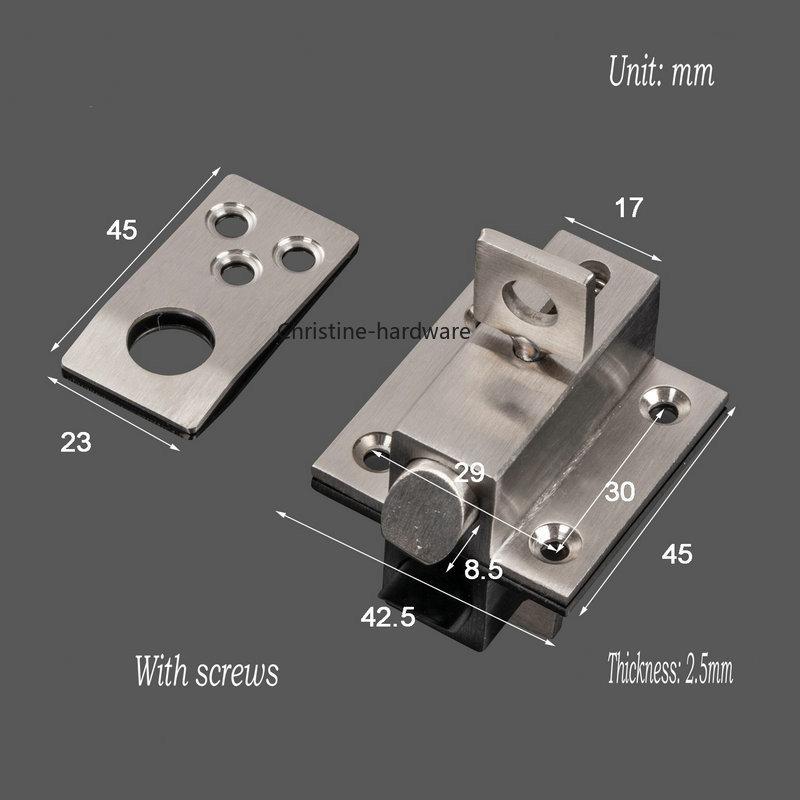 Self-closing Automatic Latch/Bolt Balcony Door Window Intermediate Spring Bolt  Door Hardware Stainless Steel