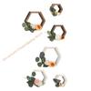 Set of 3 Hexagon Natural Holders Modern Home Interior Styling Decors 85AD